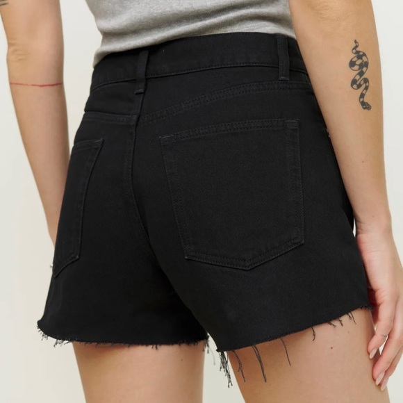 Reformation Jeans Charlie High Waisted Jean Shorts in Seattle / Black 25 NWT - Picture 6 of 6